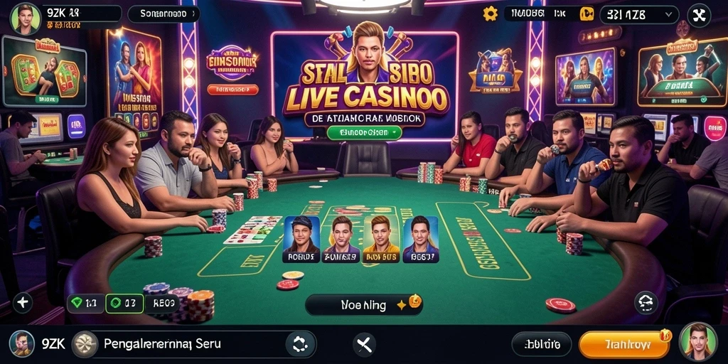 Tampilan gameplay seru di 9ZK Live Casino