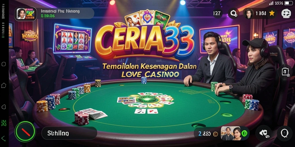 Tampilan visual menarik dari gameplay Live Casino di CERIA33.