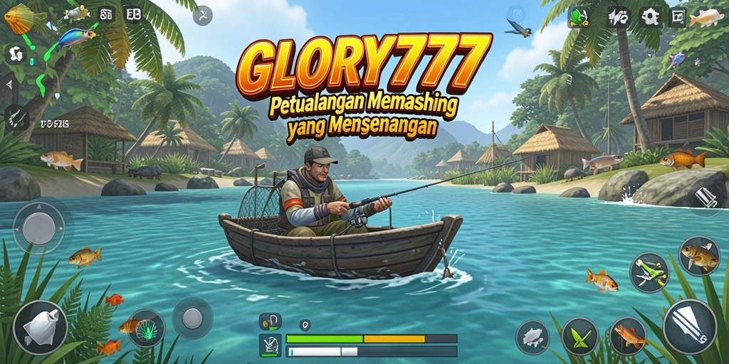 Gameplay memikat dari GLORY777 yang menampilkan aksi memancing.