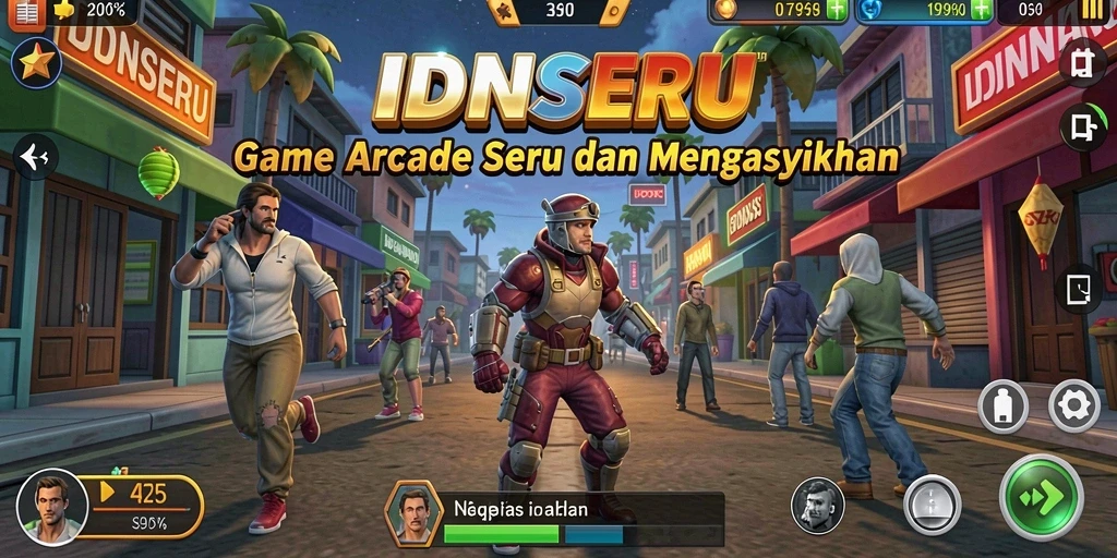 Screenshot utama IDNSERU menunjukkan gameplay seru yang mengasyikkan.