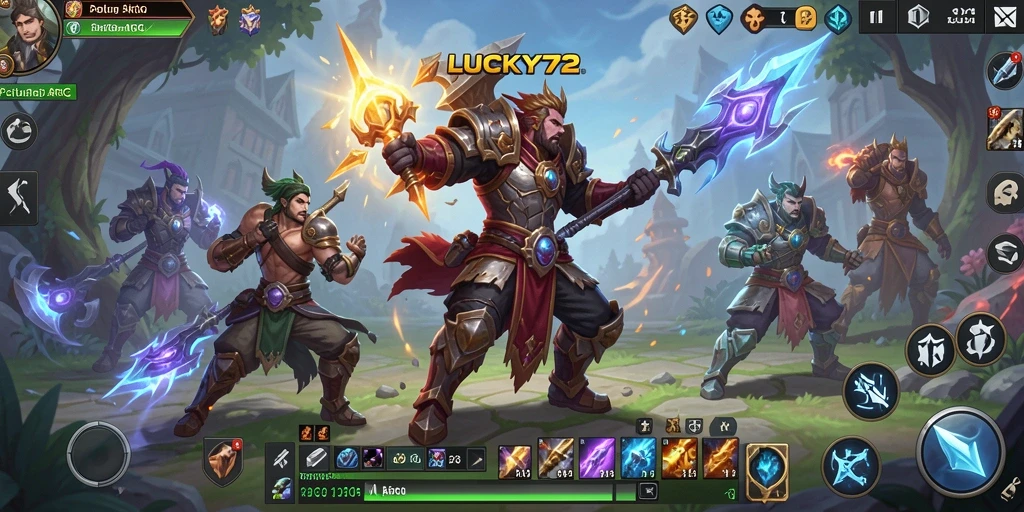 Tampilan gameplay yang menakjubkan dan pertempuran seru di LUCKY72.