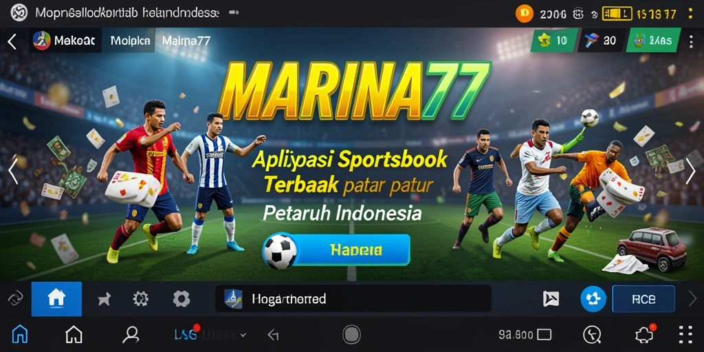Tampilan utama MARINA77 dengan fitur lengkap untuk taruhan olahraga.