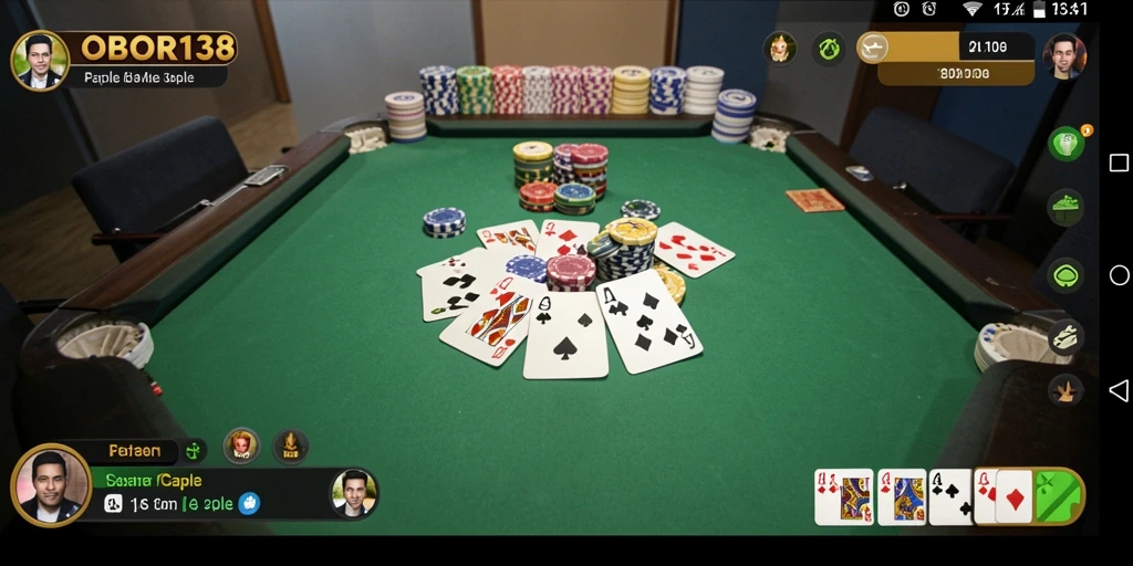 Screenshot OBOR138 menampilkan gameplay Gaple yang menarik.