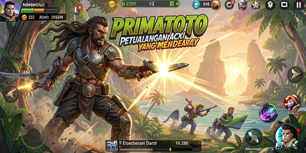 Tampilan aksi seru dalam gameplay PRIMATOTO.