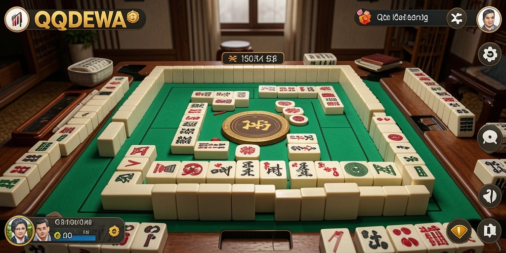 Screenshot gameplay QQDEWA yang menampilkan tantangan Mahjong yang seru.