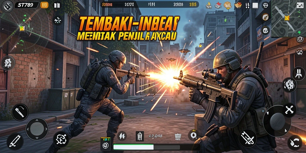 Tangkapan layar menampilkan aksi pertempuran seru dalam ST789.