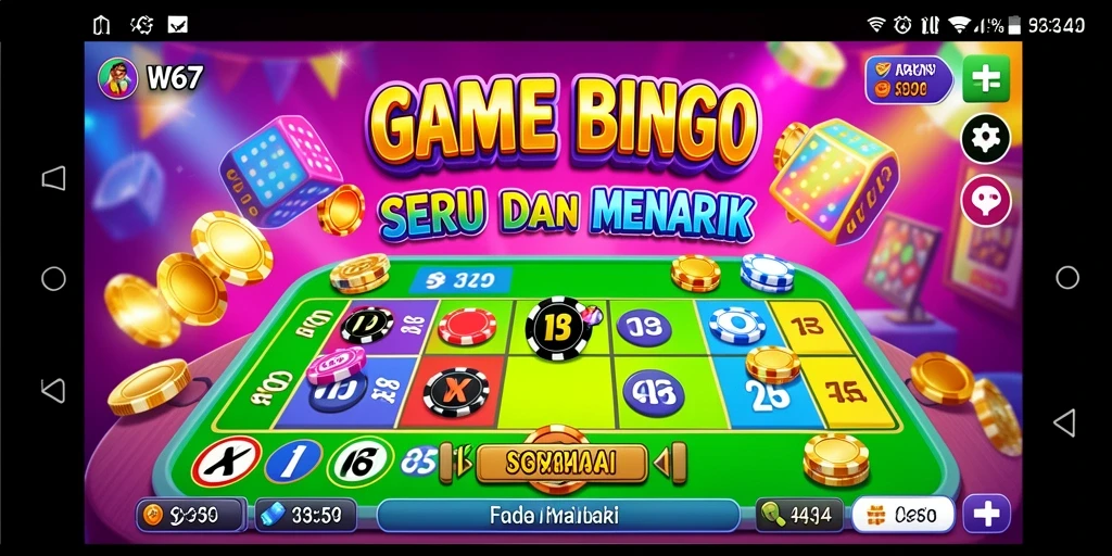 Tampilan gameplay seru dan interaktif dari W67 Bingo.